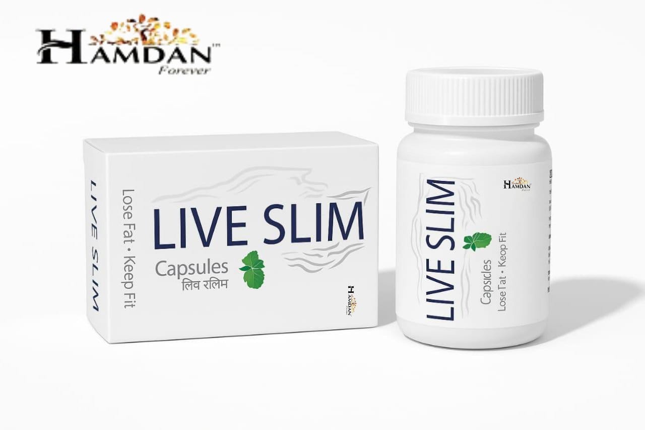 Hamdan Forever LIVE SLIM- Ayurvedic Weight Loss Capsules | Garcinia Cambogia, Guggul, Trifla & Shilajit | Herbal Fat Burner | Natural Slimming Support for Men & Women – 60 Veg Capsules