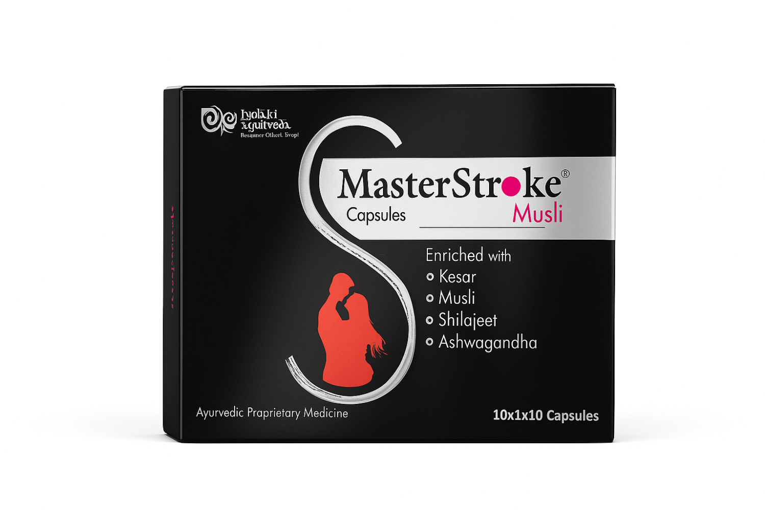 HAMDAN FORVER -MasterStroke Musli Capsules for Men – Ayurvedic Vitality Booster – With Safed Musli, Shilajit, Ashwagandha, Kesar – 100% Natural Herbal Supplement – 100 x 2 Capsules