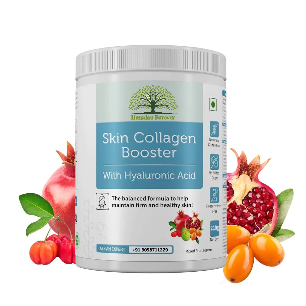 Skin Collagen Booster - Collagen Supplements For Men & Women - Collagen Powder Helps Maintain Glowing Skin - Mixed Fruit Flavour