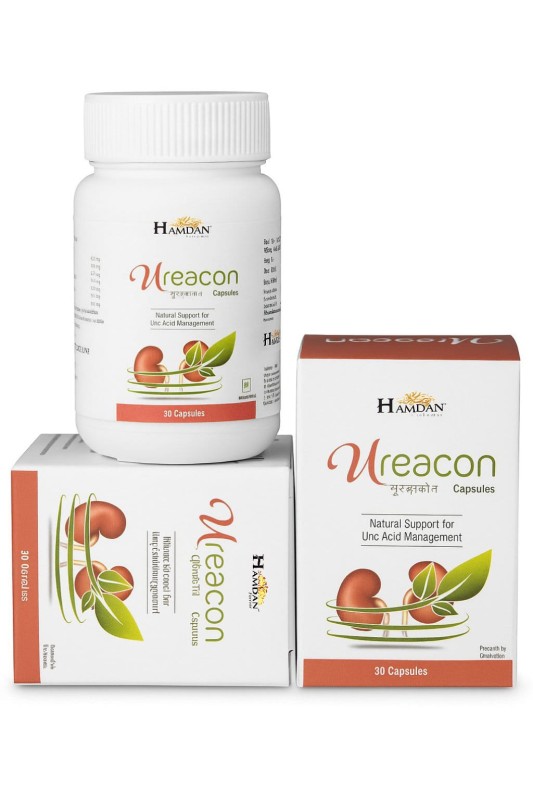 Hamdan Forever Ureacon Capsules – Ayurvedic Uric Acid Support | Natural Remedy for Joint Pain, Gout Relief & Kidney Detox – 30 Capsules pack of 1