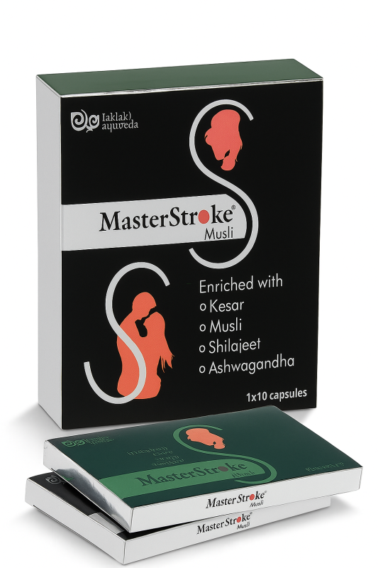HAMDAN FORVER -MasterStroke Musli Capsules for Men – Ayurvedic Vitality Booster – With Safed Musli, Shilajit, Ashwagandha, Kesar – 100% Natural Herbal Supplement – 100 Capsules