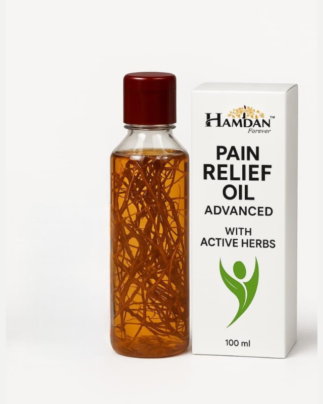 Hamdan Forever Pain Relief Oil Advanced – 100ml | Herbal Massage Oil with Active Herbs for Joint, Back, Knee, and Muscle Pain | Ayurvedic Natural Remedy for Men & Women