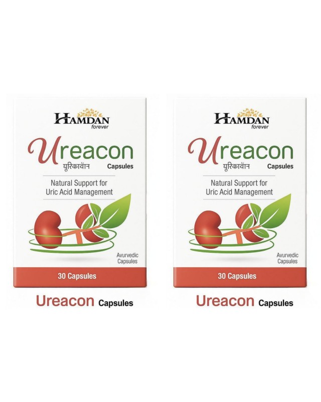 Hamdan Forever Ureacon Capsules – Ayurvedic Uric Acid Support | Natural Remedy for Joint Pain, Gout Relief & Kidney Detox – 30 Capsules pack of 2