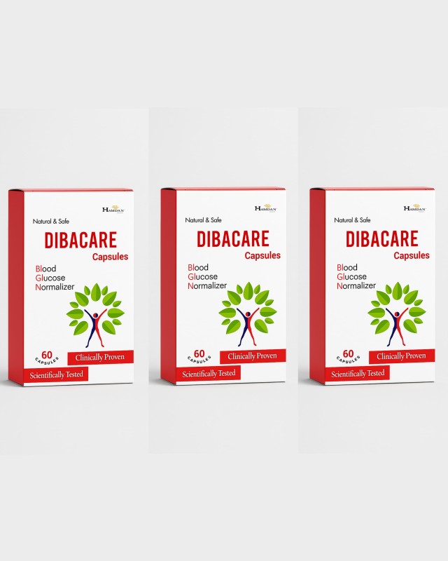 Hamdan Forever DIBACARE Capsules – Natural Blood Glucose Normalizer | 60x3 Capsules | Herbal Diabetic Support Supplement – Clinically Proven