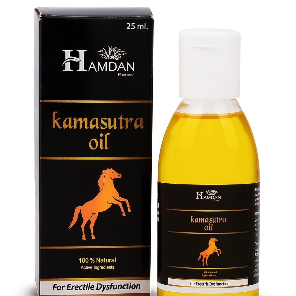 Hamdan Kamasutra Herbal Oil | Ayurvedic Massage Oil for Men’s Vitality, Energy & Circulation | 100% Natural Ingredients | 25ml