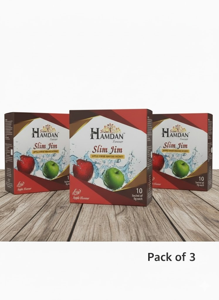 Hamdan Forever Slim Jim APPLE CIDER VINEGAR SECHET (Pack of 3)